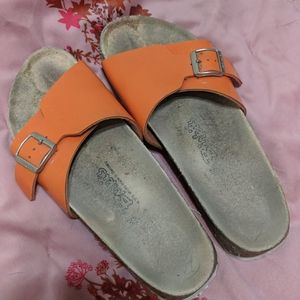 Birkenstock Orange Single Strap Sandals